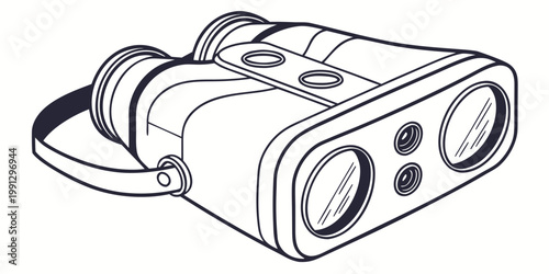 Binoculars for observation and wildlife viewing illustration with binoculars observation wildlife outdoors magnification adventure equipment discovery activity sightseeing recreation