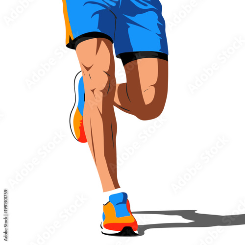 Runner's Legs in Motion, Athletic Training, Sport and Fitness Concept