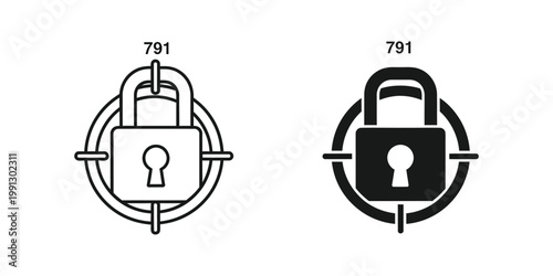 Contrast between unlocked and locked padlock icons with the number 791