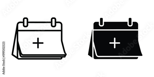 Two calendar icons with plus signs indicating addition or new events