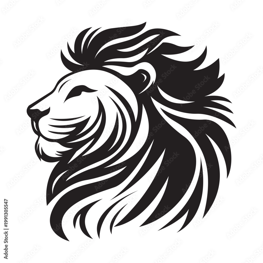Fototapeta premium Lion head vector logo design