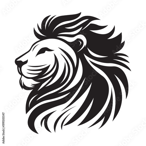 Lion head vector logo design