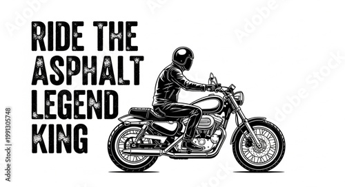 Motorcycle Rider on Asphalt Legend King.