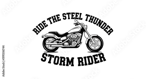 Motorcycle Storm Rider Steel Thunder Graphic.