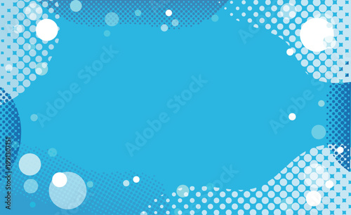 夏の炭酸バブル背景イラスト