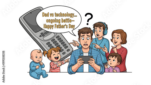 Dad vs. Technology: A father grapples with the ever-evolving world of technology, with his children offering their perspectives.
