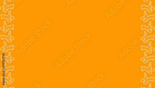 Galangal Pattern. Handdrawn Root Illustration. Botanical Spice Background. for Packaging Textile Design