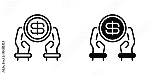Salary Vector Line Icon for Finance and Human Resources