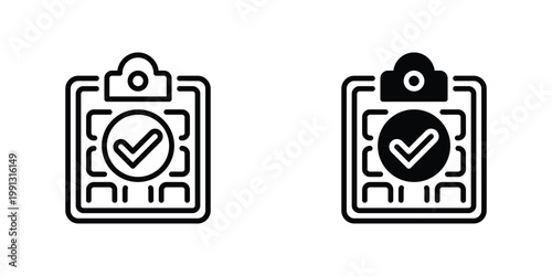 Quality Control Vector Line Icon for manufacturing and production