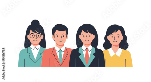 Group of professional business people standing together.