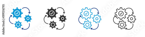 operation icon set multiple style collection