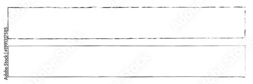 Hand drawn doodle grunge square highlights. Charcoal pen rectangle borders. Ink empty black boxes set. Rectangle borders collections. Rubber square stamp imprint. Vector illustration. EPS 10 .