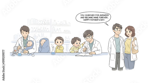 The Journey of Parenthood: A heartwarming illustration depicts the beautiful journey of parenthood, tracing the evolution from the first embrace to the cherished bond of family.