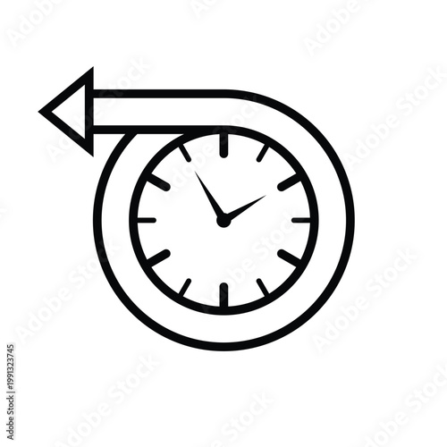 Long term icon. clock sign. Simple logo vector illustration for graphic and web design.