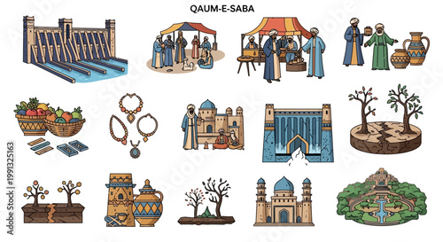 Ancient civilization artifacts depict the history of the Qaum-e-Saba.