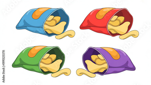 Four animated cartoon pigs relaxing in colorful blankets