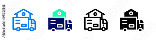 Dispatch Multiple Style Icon Set Vector 