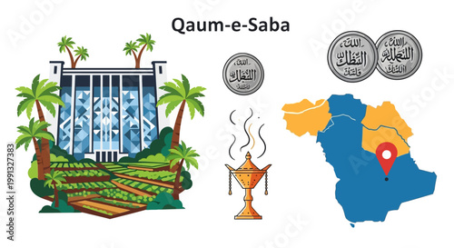 Qaum-e-Saba illustrates the historical civilization within ancient maps.