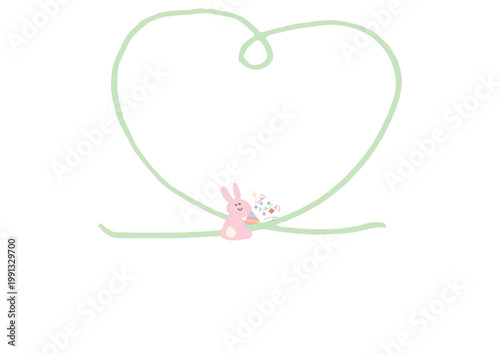 幼稚園 お誕生日会 招待状テンプレート シンプルかわいいデザイン（編集可能）