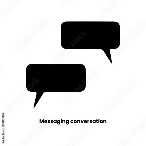 Illustration of a messaging conversation between two people. isolated on transparent background, Vector