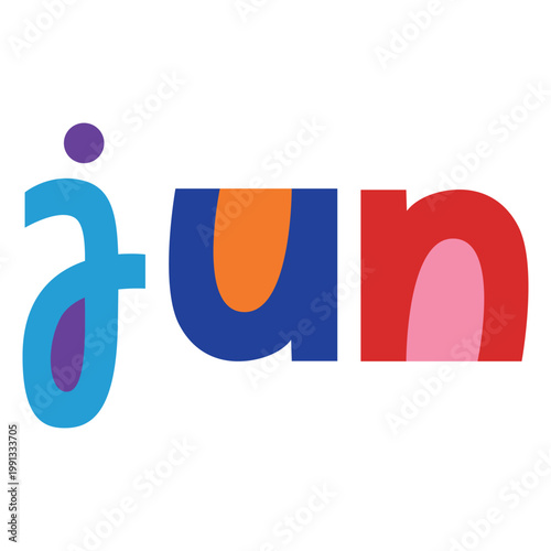 Funky Colorful Month Calendar