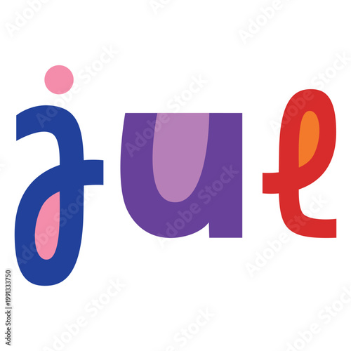 Funky Colorful Month Calendar