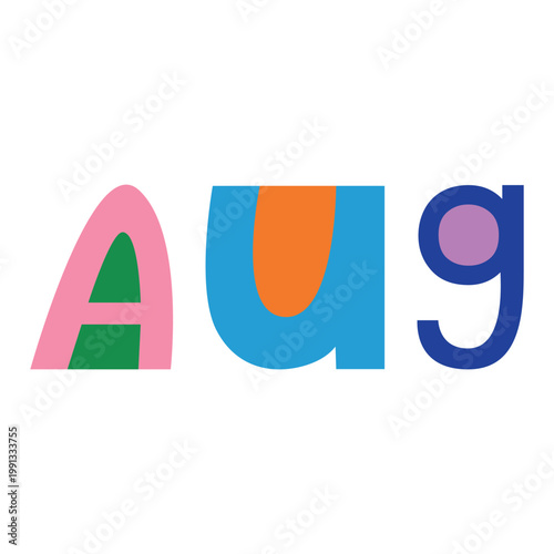 Funky Colorful Month Calendar