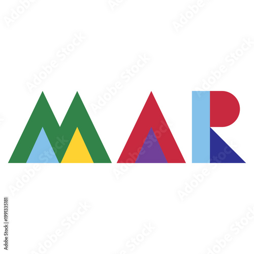 Geometric Month Calendar