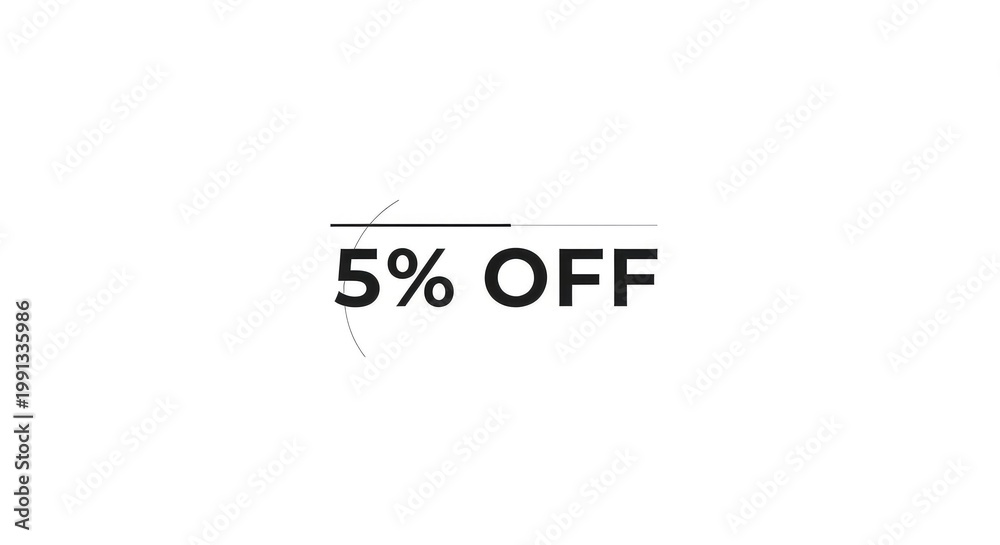 Obraz premium A promotional discount sign offering a percentage off a purchase