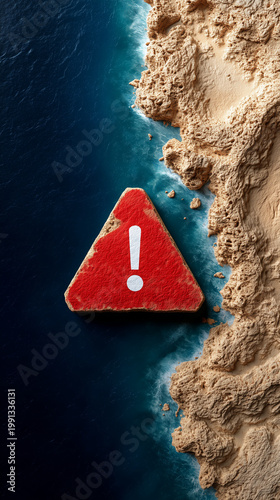 Coastal Caution: A striking...