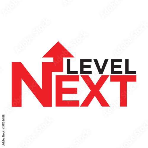 Next Level Growth Logo with Upward Arrow for Success and Progress