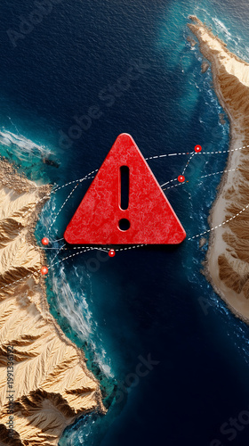 Warning Sign Over the Sea: ...