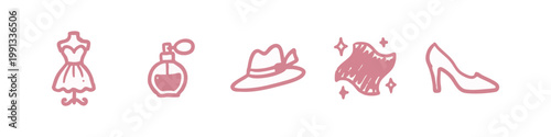 Fashion and Style Icons: Dress Form, Perfume, Hat, Sparkle, Shoe
