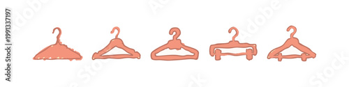 Clothing Hangers and Wardrobe Organization Sketches