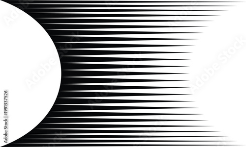 Tableau sur toile abstract black halftone bulge line pattern perfect for banner poster background
