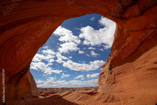 Page Arizona Sand Cave, Natural rock formation, USA. 