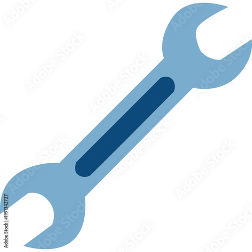 Blue Wrench Tool Icon