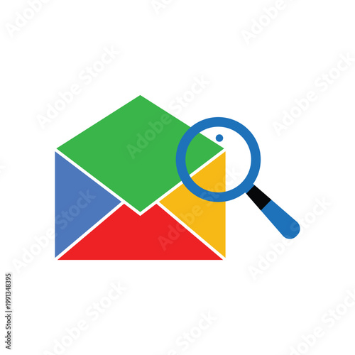 Business Email Search Communication Icon Design