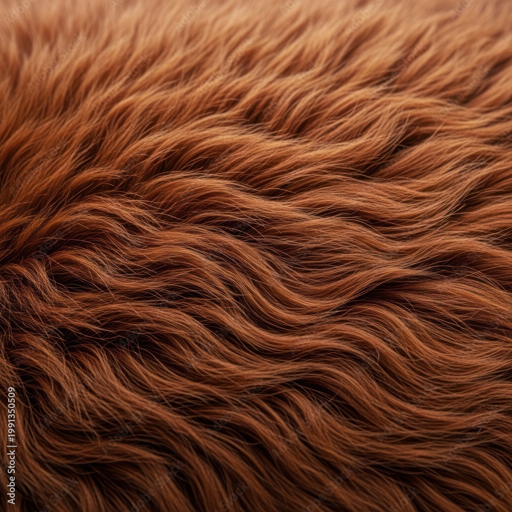 Fototapeta premium Luxurious Brown Faux Fur Texture - A Warm and Inviting Close-Up.