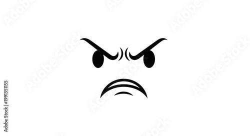 Angry Face Icon.