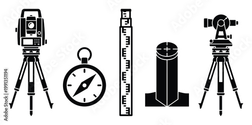 Professional geodetic surveying equipment for precise land measurement mapping and construction applications