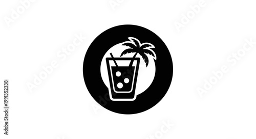 Bubble Tea Drink Logo Design.