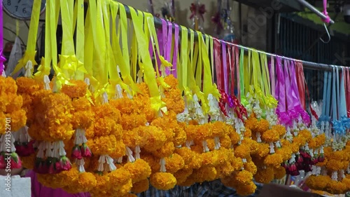 Flowers for offer garlands to Buddha.