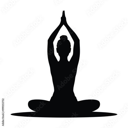 yoga woman silhouette