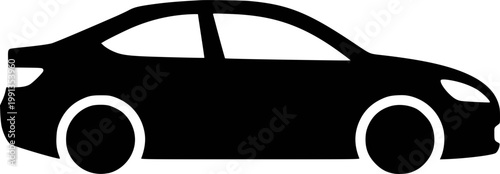
Simple car icon collection isolated on a white background. Front view symbol of auto, vehicle, automobile, sedan, van. Transport, car sharing, or delivery concept icons. Flat style Black simple car