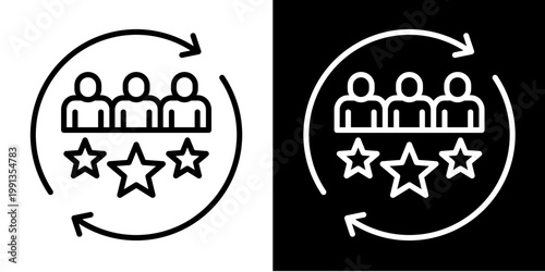 Customer Satisfaction Icon Set White Style Collection