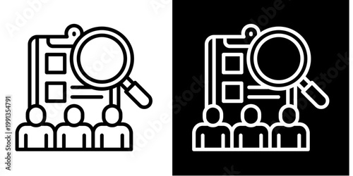 Customer Analysis Icon Set White Style Collection