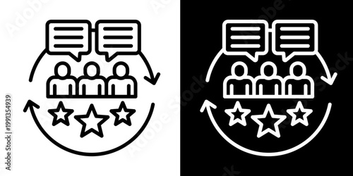 Customer Communication Icon Set White Style Collection