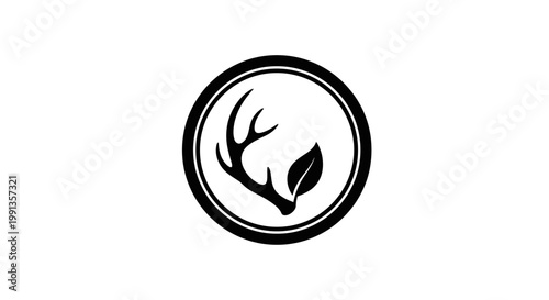 Deer Antler Logo Design 1.