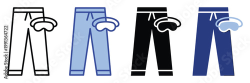 Comfortable pajama pants with a cozy sleep mask for relaxation and bedtime graphics applications